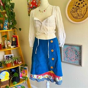 vintage patchwork skirt 🧺